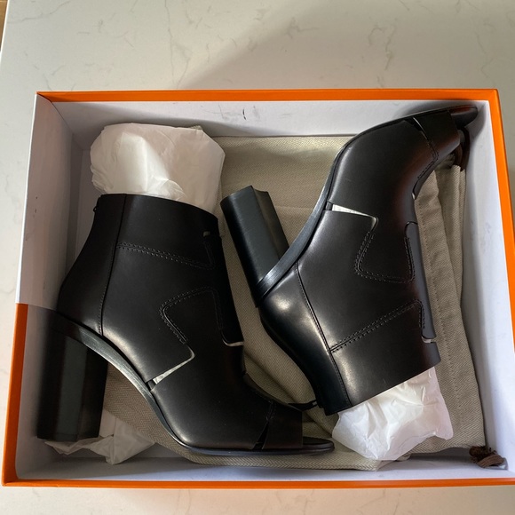 BNIB Hermès open-toe Rock booties - size 38.5 - Picture 4 of 14